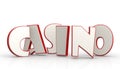 Casino word isolated on white background