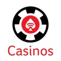 Casinos online wifi vector logo