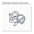 Casinos predictive analytics line icon