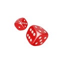 CasinÃÂ² 3d dice Royalty Free Stock Photo