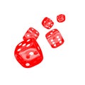 CasinÃÂ² 3d dice Royalty Free Stock Photo