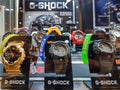 Casio G-Shock watches in a shop window