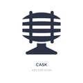 cask icon on white background. Simple element illustration from Drinks concept