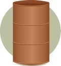 Cask or metal barrel container illustration