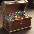 Casket jewelry box with many jewellery