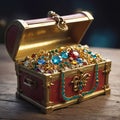 Casket jewelry box with many jewellery