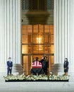 Supreme Court Justice Ruth Bader Ginsburg lies in repose at the Supreme Court of the United States in Washington DC on September 2 Royalty Free Stock Photo