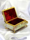 Casket from onyx in a gold frame