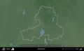 Casniki District outlined, Belarus. Physical Royalty Free Stock Photo