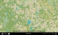 Casniki District outlined, Belarus. Topographic Humanitarian Royalty Free Stock Photo