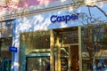 Casper sign on Casper Sleep store. Casper Sleep is an American e-commerce company that sells sleep products online and in retail