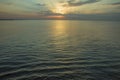 Caspian Sea. Azerbaijan Baku Beautiful sunset in yellow as background. Azerbaijan nature . The sunset, the sea and the