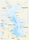 Caspian sea map