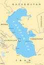 Caspian Sea region political map