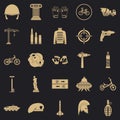 Casque icons set, simple style