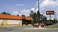 WALKER, MN - 3 JUN 2023: Hardees restaurant building