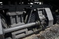 Cass locomotive gear close-up Royalty Free Stock Photo