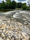 Cass River Rock Dam rock ramp in Frankenmuth, Michigan