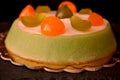 Cassata siciliana italian traditional cake with marzipan ricotta cheese candied fruit chocolate dessert christmas