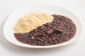 Cassava Farofa with Black Beans cooked.