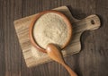 cassava flour top view