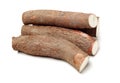 Cassava isolated on white background Royalty Free Stock Photo