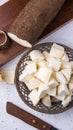 Cassava or manihot, also known as manioc or yuca or brazillian arrowroot, top down view