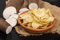 Cassava Manioc Esculenta Snacks Fried Yuca Flakes