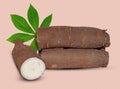 Cassava root isolated background Royalty Free Stock Photo