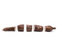 Cassava root isolated on a white background Royalty Free Stock Photo