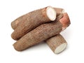 Cassava on a white background Royalty Free Stock Photo