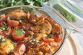 Casserole of chicken in an ovenproof dish