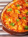 Casserole with chicken, potatos and tomatos Royalty Free Stock Photo