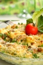 Casserole with fish and potatoes