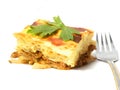 Casserole of macaroni .Greek pastitsio. Royalty Free Stock Photo