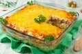 Casserole with pasta and minced meat Royalty Free Stock Photo