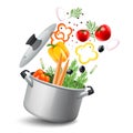 Casserole With Vegetables Illustration