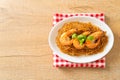 Casseroled or Baked Shrimp with Glass Noodles Royalty Free Stock Photo