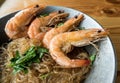 Casseroled prawns Royalty Free Stock Photo