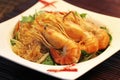 Casseroled prawns/shrimps with glass noodles Royalty Free Stock Photo