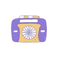 Cassette audio player retro. Vector hand drawn Royalty Free Stock Photo