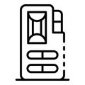 Cassette dictaphone icon, outline style