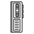 Cassette dictaphone icon, outline style Royalty Free Stock Photo
