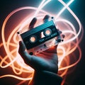 Cassette with Glowing Orbits