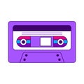 purple cassette vector illustration