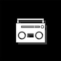 Cassette player icon flat Royalty Free Stock Photo