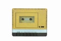 1960 cassette player on white background,retro styl for music