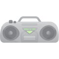 Cassette record player icon retro boombox vector