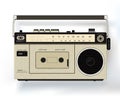 Cassette retro audio recorder. Music player. Realistic Royalty Free Stock Photo