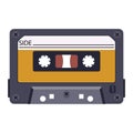 Cassette tape. Audio tape for tape recorder and other playback devices. Retro style of music and sound media.